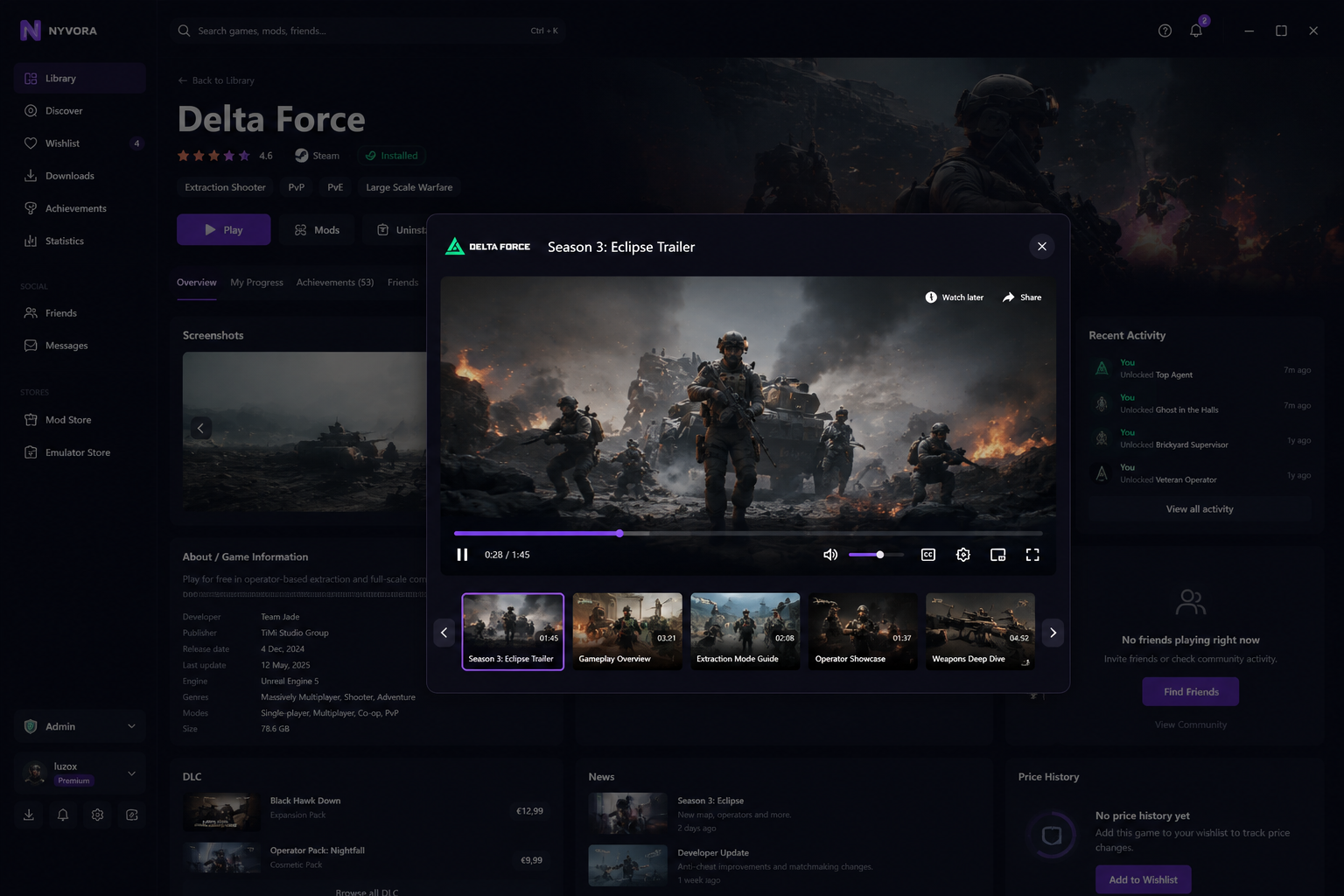 Nyvora launcher